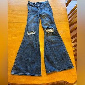 Stylish Blue Flared Jeans